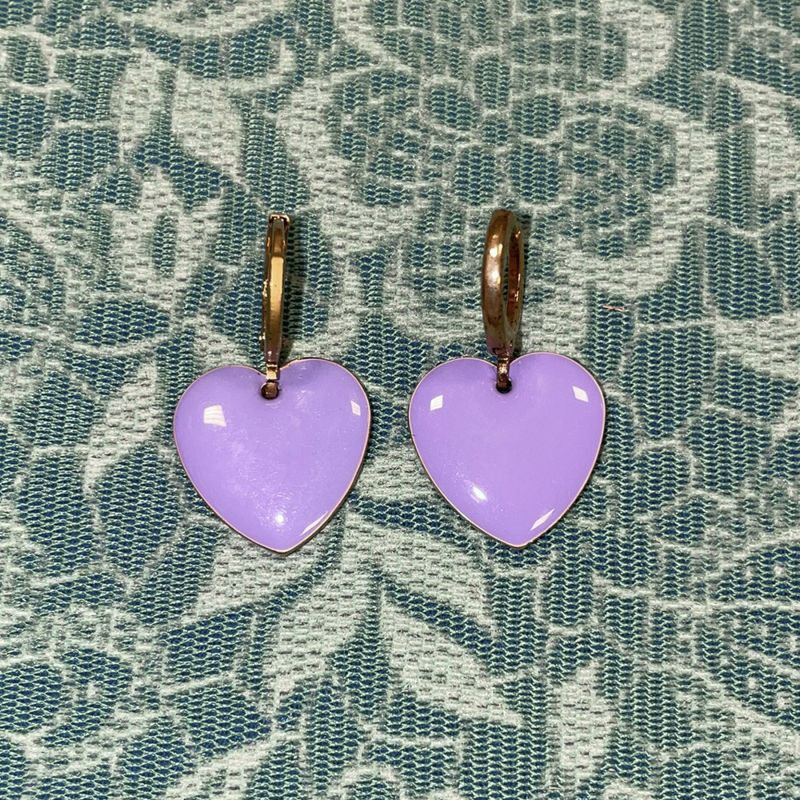 Hearts Øredobber - Lilac