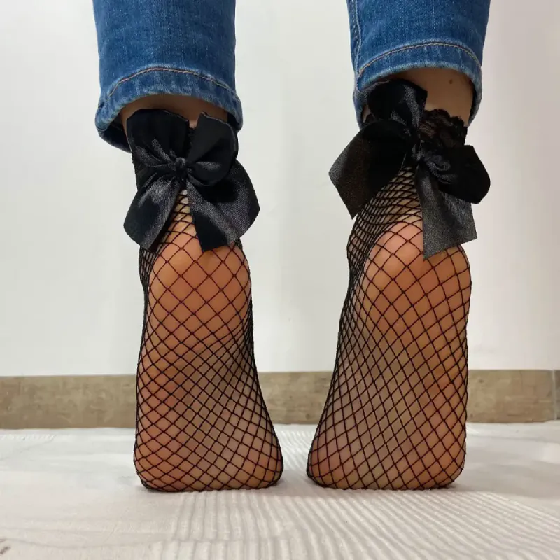 Strømper - Candice med sløyfe
