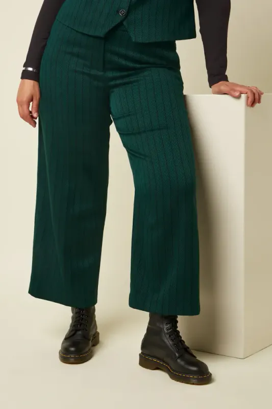  Federica Dale Chevron Bukse - Pine Green